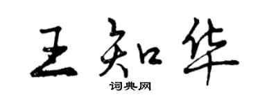 曾慶福王知華行書個性簽名怎么寫