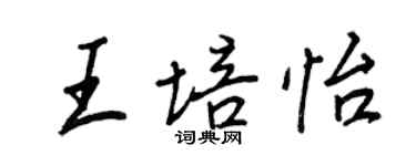 王正良王培怡行書個性簽名怎么寫