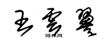 朱錫榮王雲翼草書個性簽名怎么寫