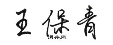 駱恆光王保青行書個性簽名怎么寫