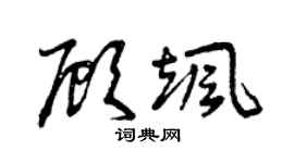 曾慶福顧颯草書個性簽名怎么寫