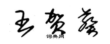 朱錫榮王賀葵草書個性簽名怎么寫