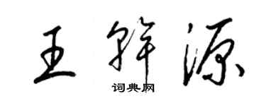 梁錦英王乾源草書個性簽名怎么寫