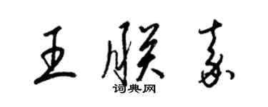 梁錦英王朕嘉草書個性簽名怎么寫