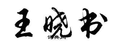 胡問遂王曉書行書個性簽名怎么寫