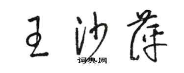 駱恆光王沙萍草書個性簽名怎么寫