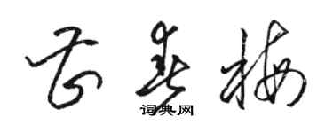 駱恆光曹春梅草書個性簽名怎么寫