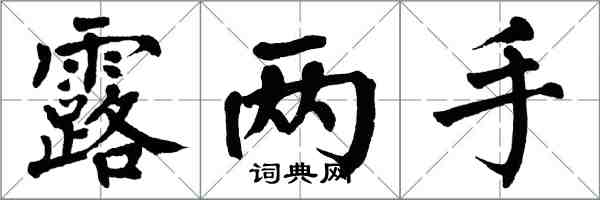 翁闓運露兩手楷書怎么寫