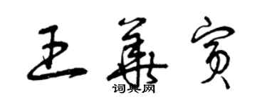 曾慶福王華賓草書個性簽名怎么寫