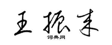 梁錦英王振來草書個性簽名怎么寫