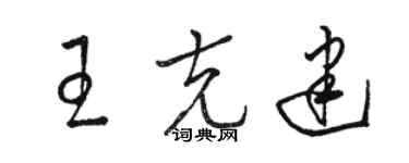 駱恆光王克建草書個性簽名怎么寫