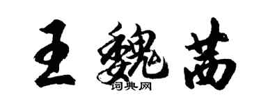 胡問遂王魏茜行書個性簽名怎么寫