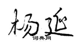 曾慶福楊延行書個性簽名怎么寫
