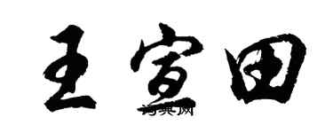 胡問遂王宣田行書個性簽名怎么寫