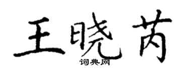 丁謙王曉芮楷書個性簽名怎么寫