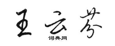 駱恆光王雲芬行書個性簽名怎么寫