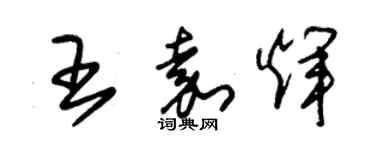 朱錫榮王嘉輝草書個性簽名怎么寫