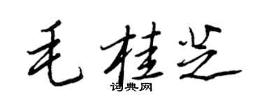王正良毛桂芝行書個性簽名怎么寫