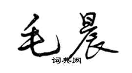 曾慶福毛晨行書個性簽名怎么寫