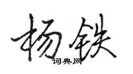 駱恆光楊鐵行書個性簽名怎么寫