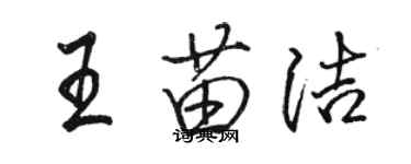 駱恆光王苗潔行書個性簽名怎么寫