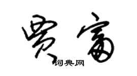 朱錫榮賈富草書個性簽名怎么寫