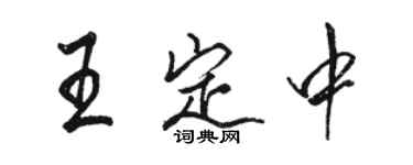 駱恆光王定中行書個性簽名怎么寫
