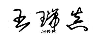 朱錫榮王瑞真草書個性簽名怎么寫