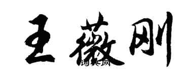 胡問遂王薇剛行書個性簽名怎么寫
