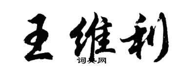 胡問遂王維利行書個性簽名怎么寫