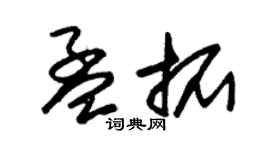 朱錫榮孟拓草書個性簽名怎么寫