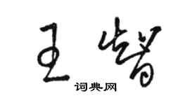 駱恆光王智草書個性簽名怎么寫