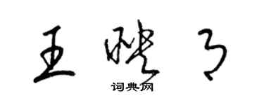 梁錦英王映月草書個性簽名怎么寫