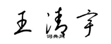 梁錦英王清宇草書個性簽名怎么寫