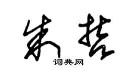 朱錫榮朱哲草書個性簽名怎么寫