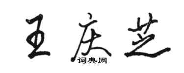 駱恆光王慶芝行書個性簽名怎么寫