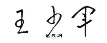 駱恆光王少軍草書個性簽名怎么寫