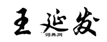胡問遂王延發行書個性簽名怎么寫