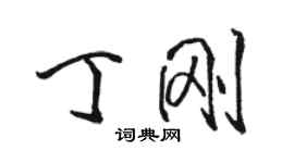 駱恆光丁剛行書個性簽名怎么寫