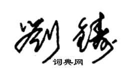 朱錫榮劉鑄草書個性簽名怎么寫