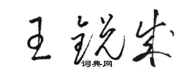駱恆光王銳成草書個性簽名怎么寫