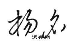 駱恆光楊名草書個性簽名怎么寫