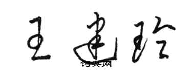 駱恆光王建玲草書個性簽名怎么寫