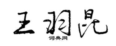 曾慶福王羽昆行書個性簽名怎么寫