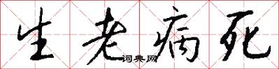 生老病死怎么寫好看