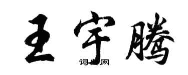 胡問遂王宇騰行書個性簽名怎么寫