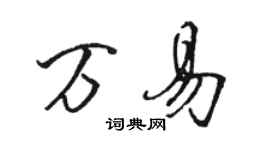 駱恆光萬易行書個性簽名怎么寫