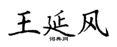 丁謙王延風楷書個性簽名怎么寫
