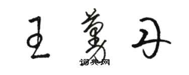 駱恆光王蔓丹草書個性簽名怎么寫