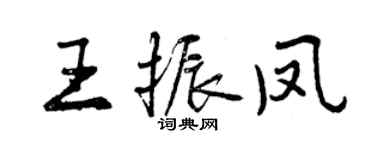 曾慶福王振鳳行書個性簽名怎么寫